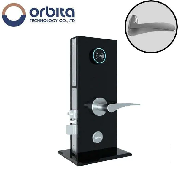 Orbita - S3074 - Mortise Hotel Lock - SPLIT Design - RFID - Optional Lever Style - 6 VDC - Optional Finish - Grade 2
