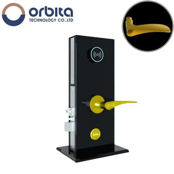 Orbita - S3074 - Mortise Hotel Lock - SPLIT Design - RFID - Optional Lever Style - 6 VDC - Optional Finish - Grade 2