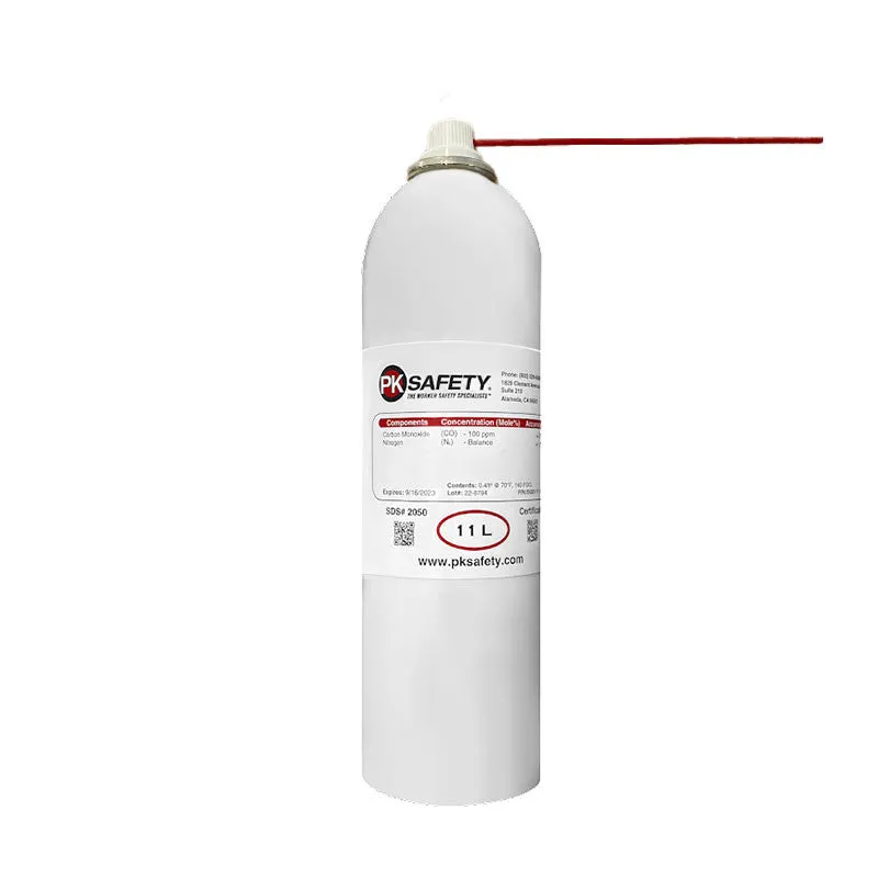 PK Safety CO Bump Alarm Test Gas 11 Liter