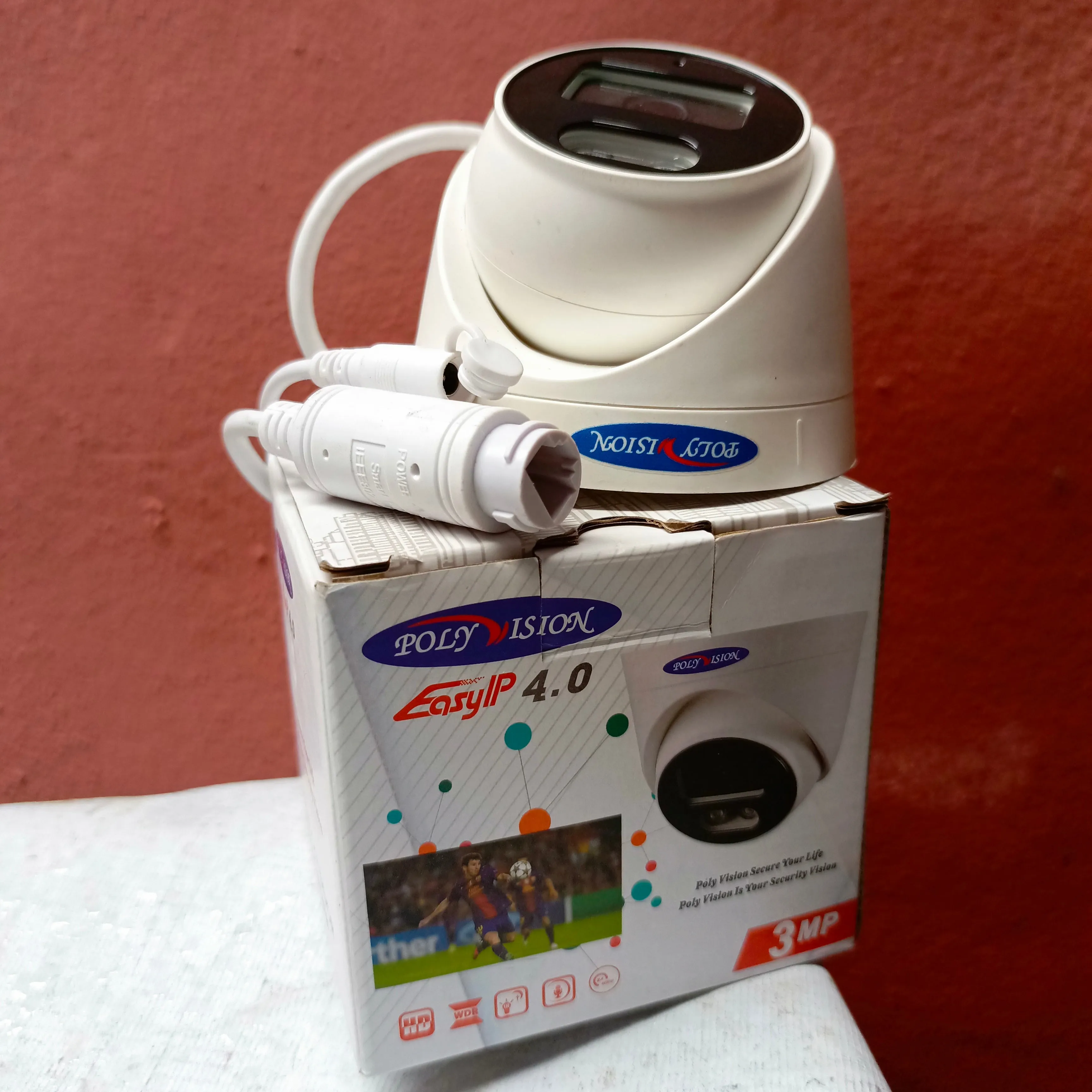 POLYVISION IR-CCD Color IP Turret Camera (3.6mm 3MP Lens) with PoE Audio - Brand New