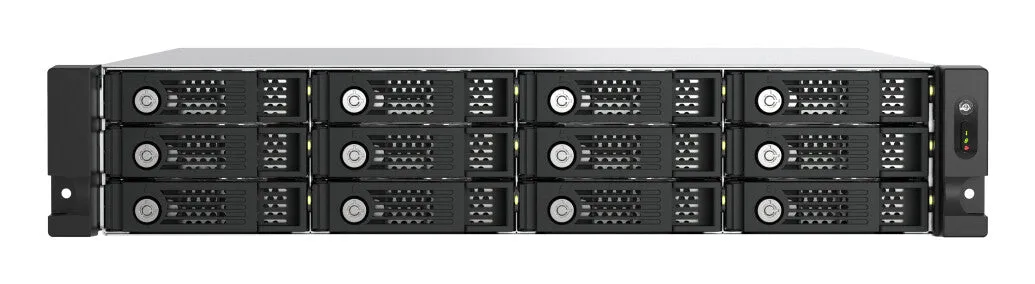 QNAP TL-R1200PES-RP storage drive enclosure HDD/SSD enclosure Black, Grey 2.5/3.5"