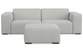 Rex 2 Seater Sofa and Ottoman in Performance Fabric