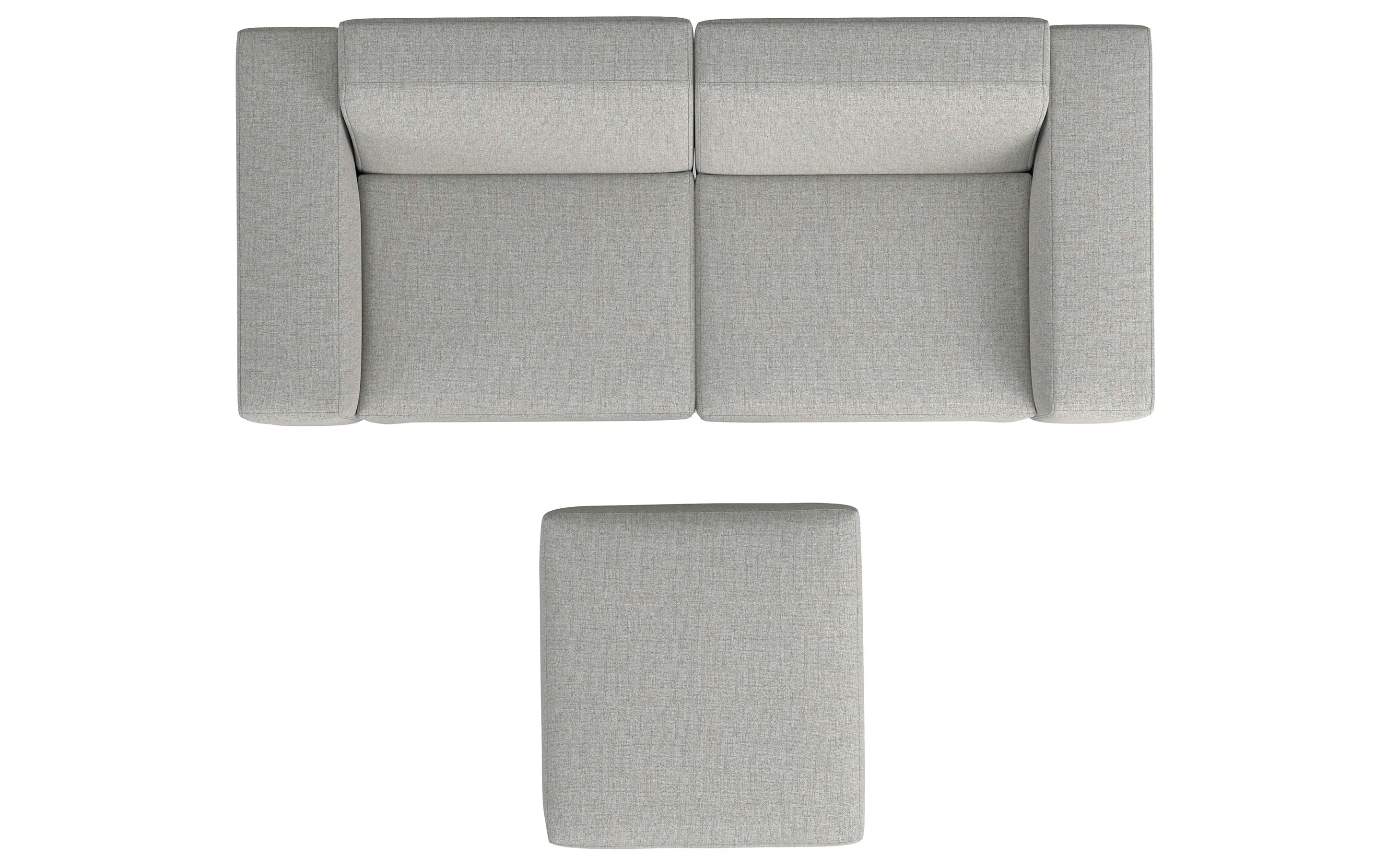Rex 2 Seater Sofa and Ottoman in Performance Fabric