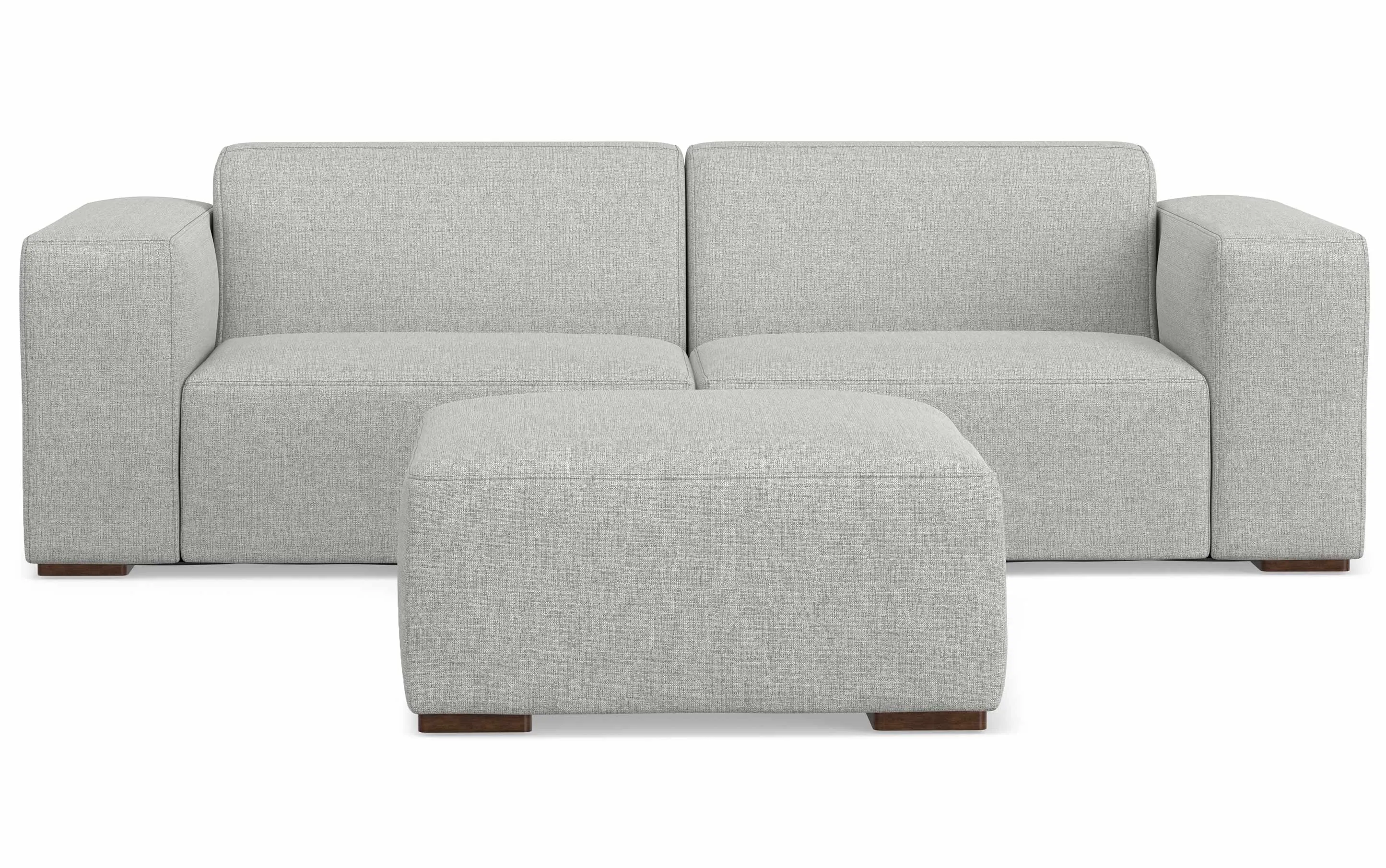 Rex 2 Seater Sofa and Ottoman in Performance Fabric