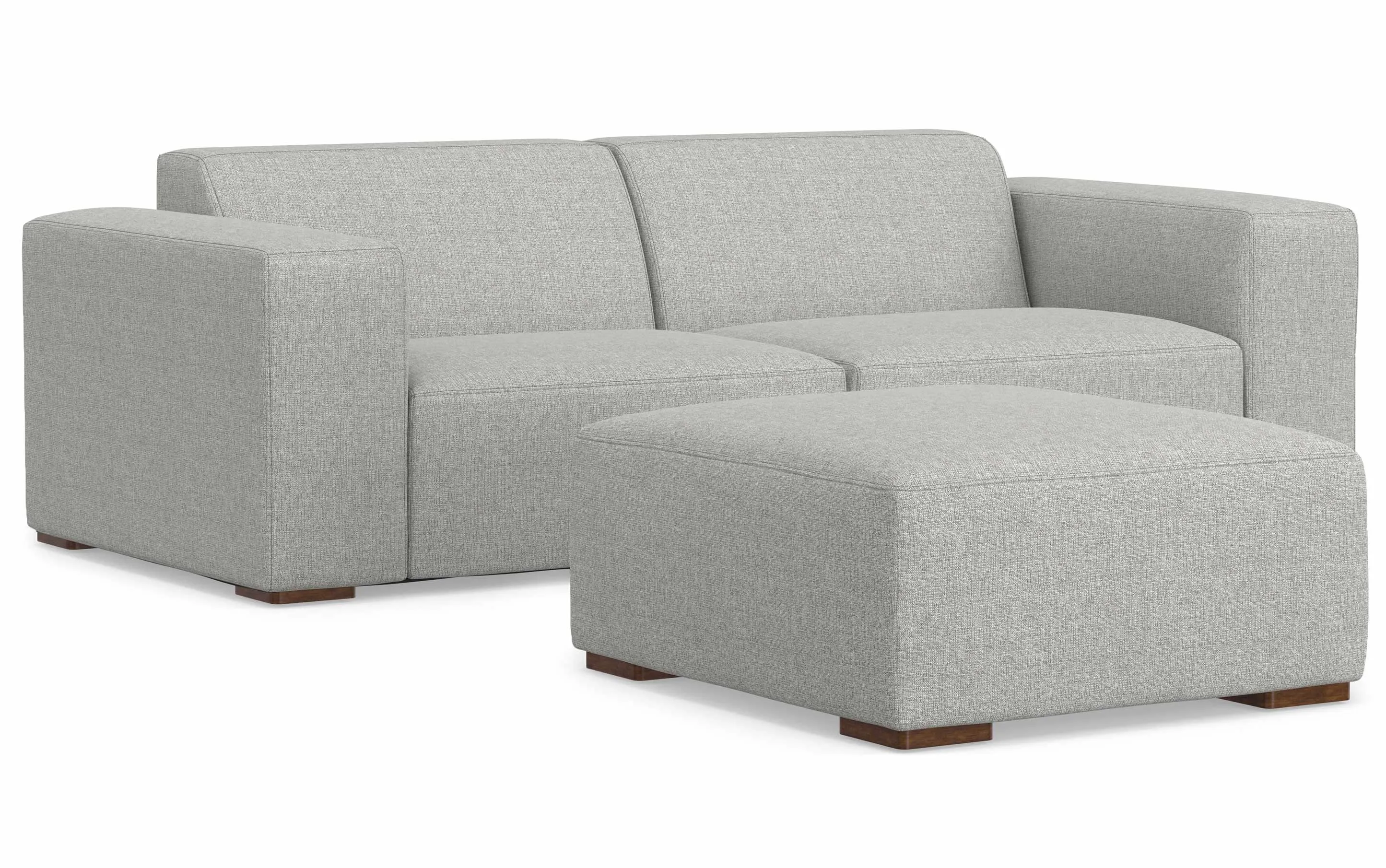 Rex 2 Seater Sofa and Ottoman in Performance Fabric