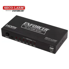 Seco-Larm - SLM-MVD-AH14-01Q - 4K HDMI Splitter - 1 female input to 4 female output
