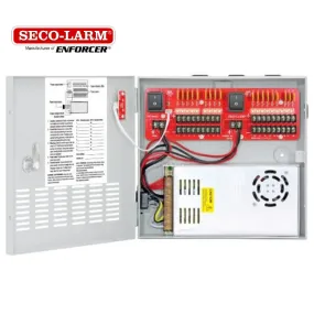 Seco-Larm - SLM-PC-U1830-PULQ - 12VDC Switching CCTV Power Supply - 18 Outputs - 30 Amp