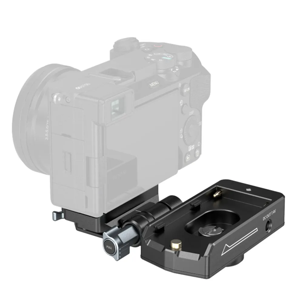SmallRig NP-F Battery / Power Bank Mount Plate Kit for Mirrorless Cameras with Arca-Swiss Quick Release Plate & Clamp, Multiple 1/4"-20 & 3/8"-16 Threaded Holes &  Back-Mounted Foldable Design | 4696 4695
