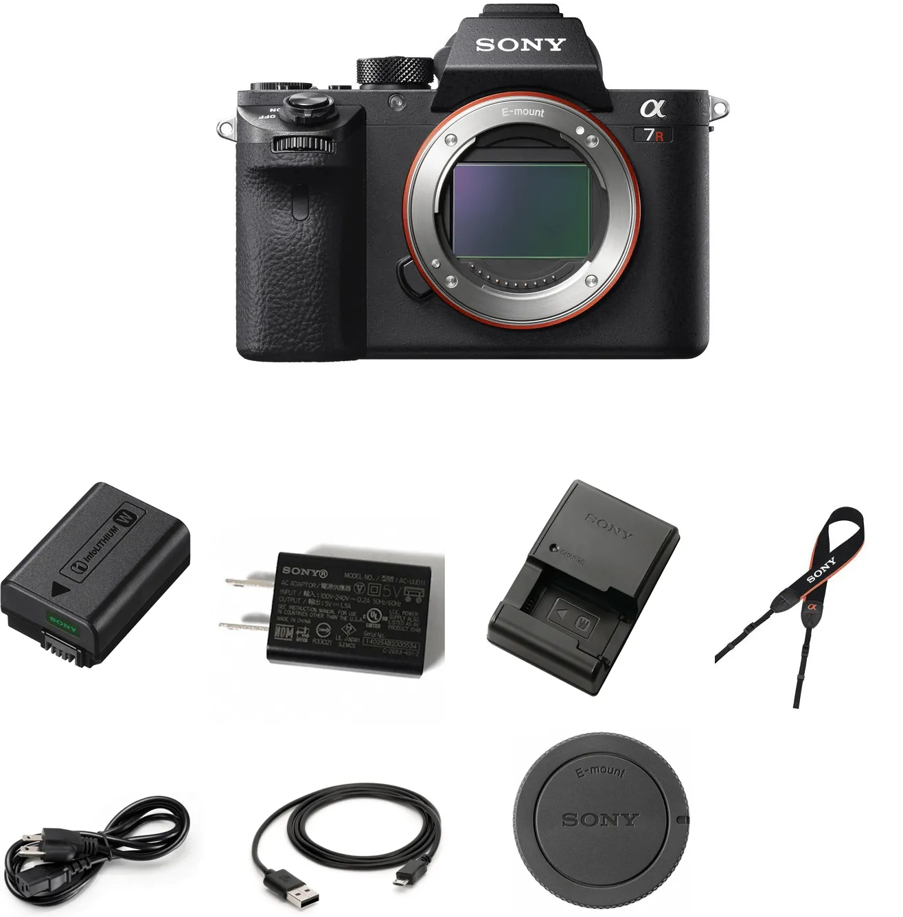 Sony Alpha a7R II Mirrorless Digital Camera (Body Only) with Sandisk 64GB MC | Tripod | Spare Battery & Charger Bundle