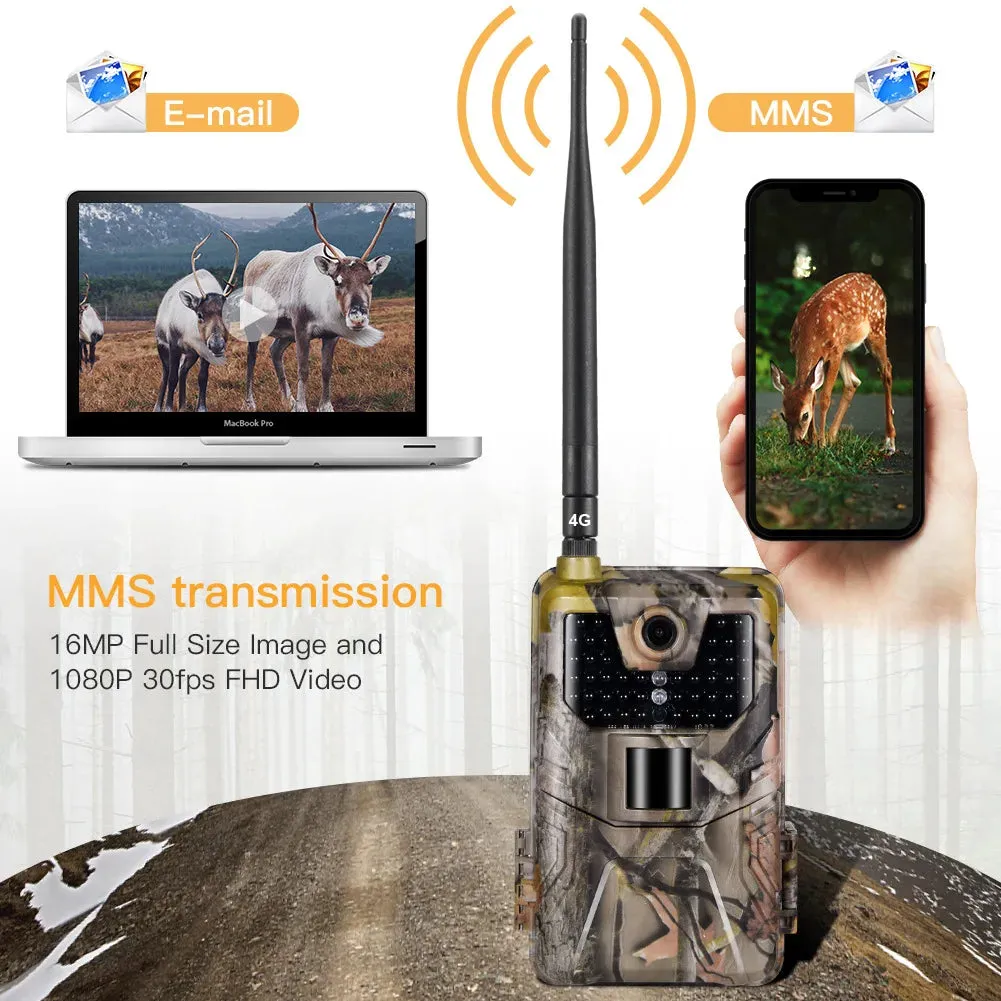 Suntekcam HC900LTE 4G Hunting Trail Camera 20MP 940nm Photo Traps 0.3s MMS/SMS/SMTP/FTP Wild 44LED IP65