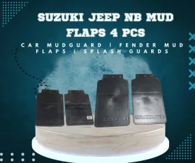 Suzuki Jeep NB Mud Flaps 4 Pcs - Car Mudguard | Fender Mud Flaps | Splash Guards