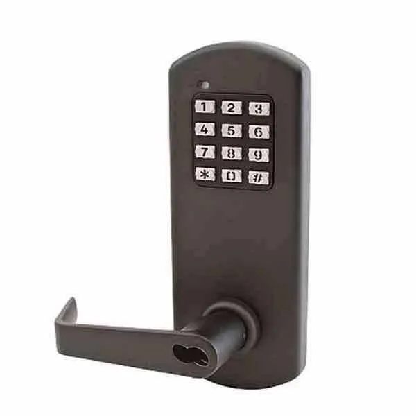 TownSteel - XCE2010S - Electronic Push Button Lever Set - IC Core ( SFIC ) - Rigid Lever Set - Dark Oxidized Bronze  - Grade 1
