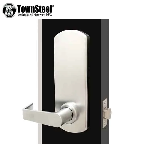 TownSteel - XCE2010S - Electronic Push Button Lever Set - Rigid Lever Set - Satin Chrome - Grade 1