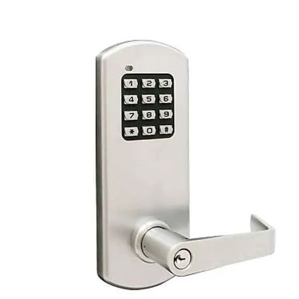 TownSteel - XCE2010S - Electronic Push Button Lever Set - Rigid Lever Set - Satin Chrome - Grade 1
