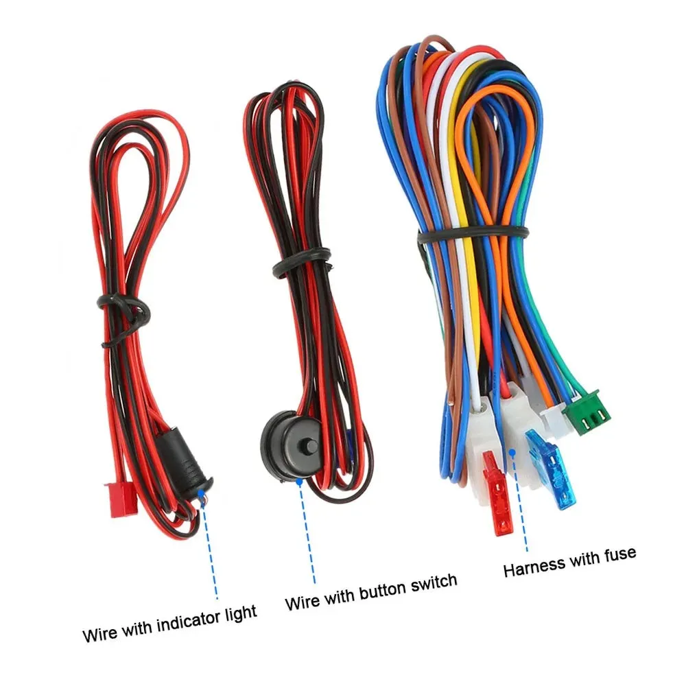Universal Car Vehicle Security System Auto Burglar Alarm Protection Anti-theft System 2 Remote with Siren and Wiring Harness