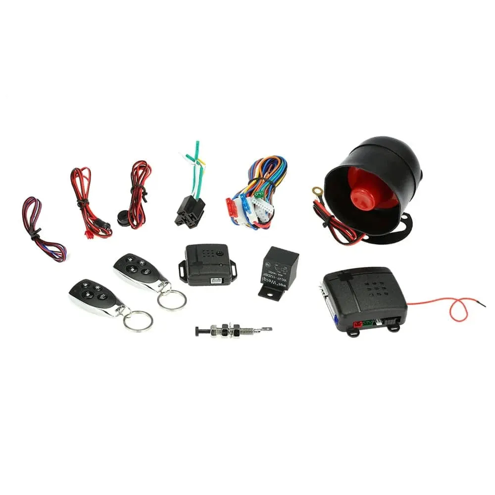 Universal Car Vehicle Security System Burglar Alarm Protection Anti-theft System 2 Remote Car Accessories