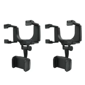 US 2-4 Pc Car Rear View Mirror Mount Stand 360° Rotation Adjustable Phone Holder
