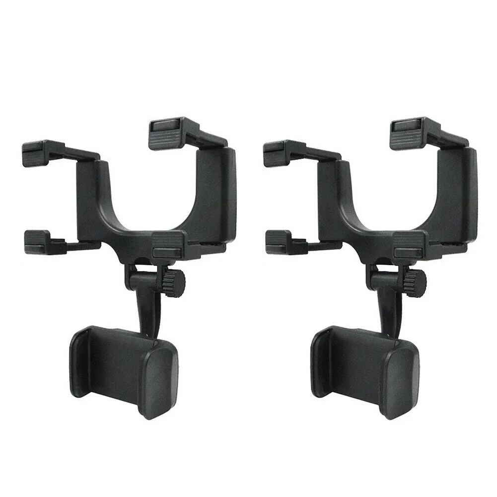 US 2-4 Pc Car Rear View Mirror Mount Stand 360° Rotation Adjustable Phone Holder
